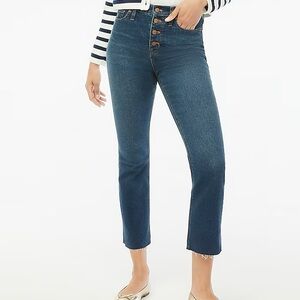 J Crew high rise flare crop jeans size 28p petite worn once